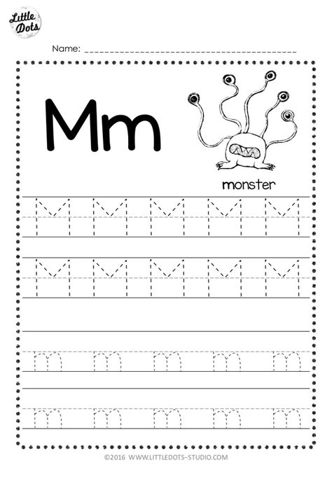 He couldn't write any of his letters coming from his his previous preschool. Free Letter M Tracing Worksheets