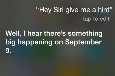 Apple Sept 9 Event We Asked Siri To Give Us A Hint The Answers Will Amuse You Macworld