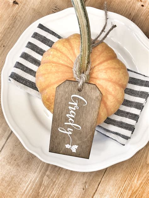 Personalized Thanksgiving Table Name Tags Personalized T Etsy Canada