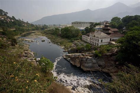 Nepals Holy Bagmati River Choked With Black Sewage Trash Nepal