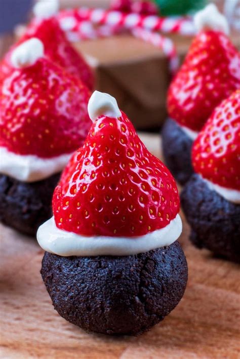 Healthy Santa Brownies Recipe Christmas Food Desserts Xmas