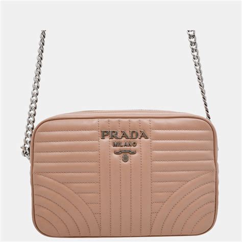 Pre Owned Prada Nude Diagramme Bag In Pink ModeSens