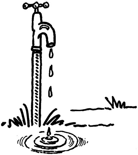 Tap Water Clipart Black And White Clip Art Library