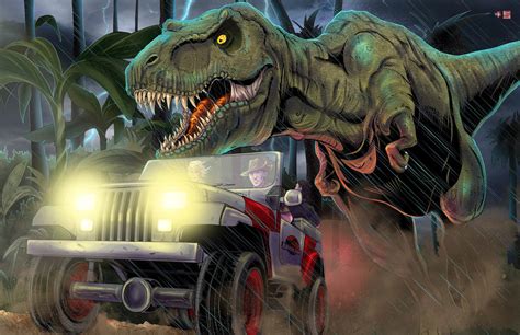 Jurassic Park Chase By Wil Woods On Deviantart