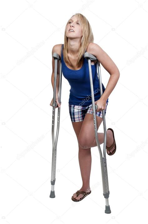 Woman On Crutches — Stock Photo © Robeo123 6177326