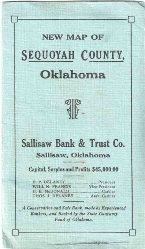 New Map Of Sequoyah County Oklahoma High Ridge Books Inc
