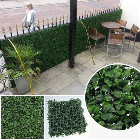 Amazing Artificial Green Grass Fence Walls Covering Hedge