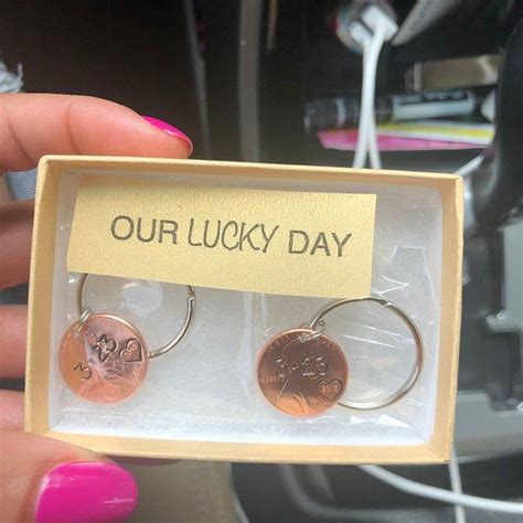 Penny Keychain Anniversary Gift Gifts For Men Boyfriend Etsy Gifts