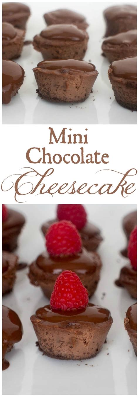 Nothing says valentine's day like chocolate. Mini Chocolate Cheesecake with Raspberries - Upstate Ramblings