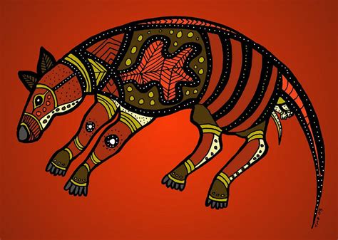 Aboriginal Art Thylacine By Thylobscene On Deviantart