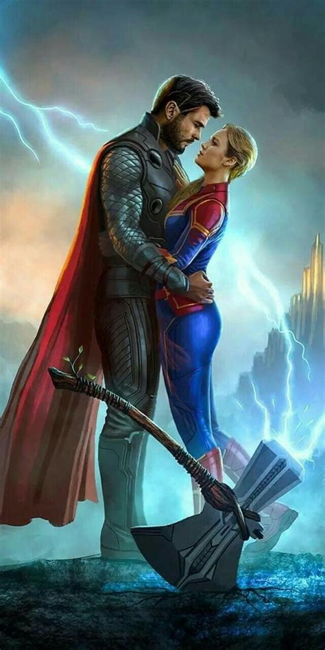 Thor the avenger X Captain Marvel Mcu | Marvel superhero posters