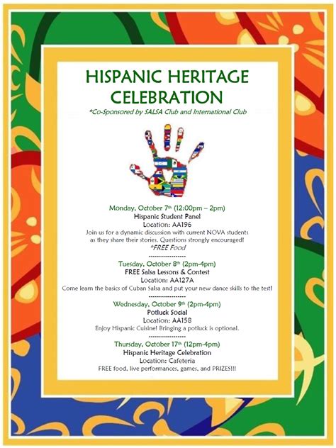 Hispanic Heritage Month Celebration Nova Alexandria Campus