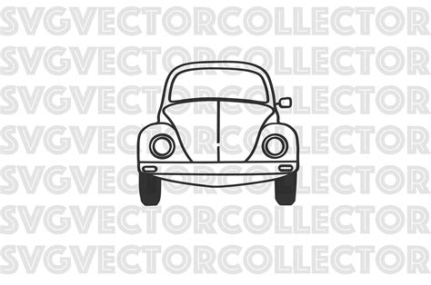 Vw Bug Silhouette Without Wheels