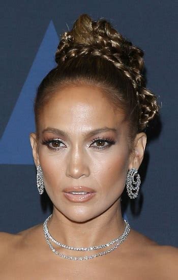 Jennifer Lopez Intricate Braided Updo Academy Of Motion Picture