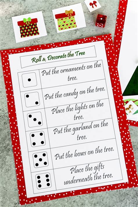 Free Printable Christmas Dice Games
