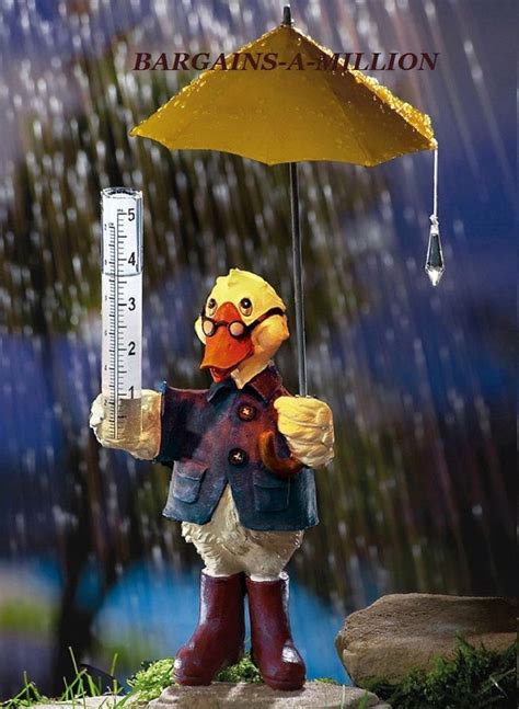 Maybe you would like to learn more about one of these? Quacky Duck Lighted Outdoor Rain Gauge Metal Umbrella Lawn ...