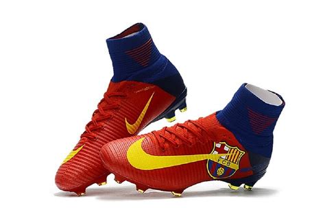 Nike Barcelona Fcb Mercurial Vfg Footbal High Ankle Boots Messi Soccer