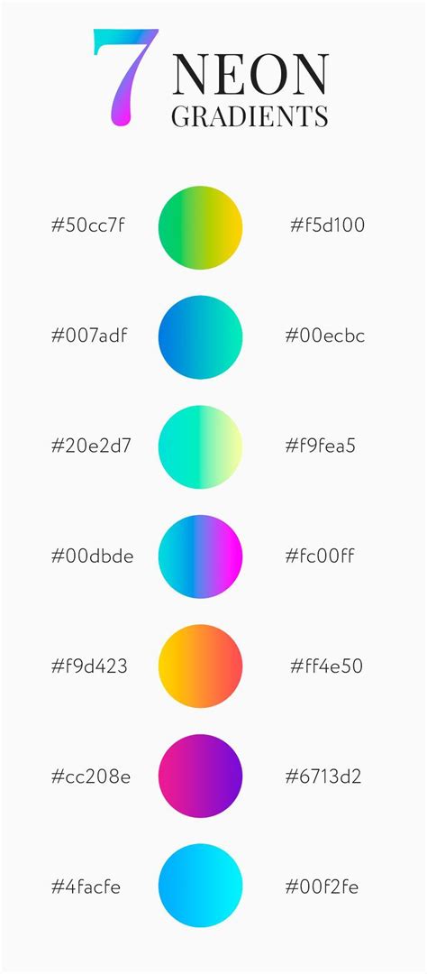 √ Neon Color Hex Codes