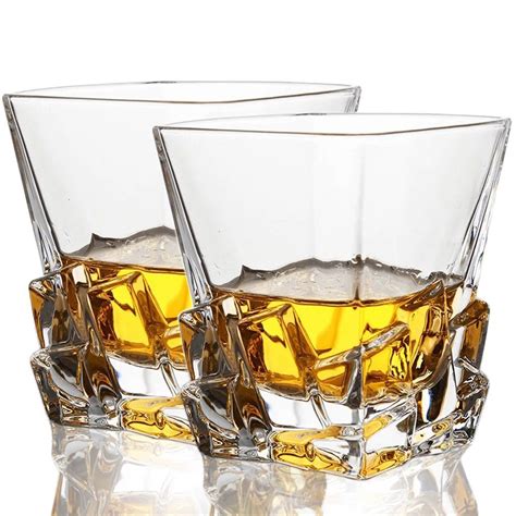 Crystal Whiskey Rocks Glass 300ml Old Fashioned Glass Tumbler