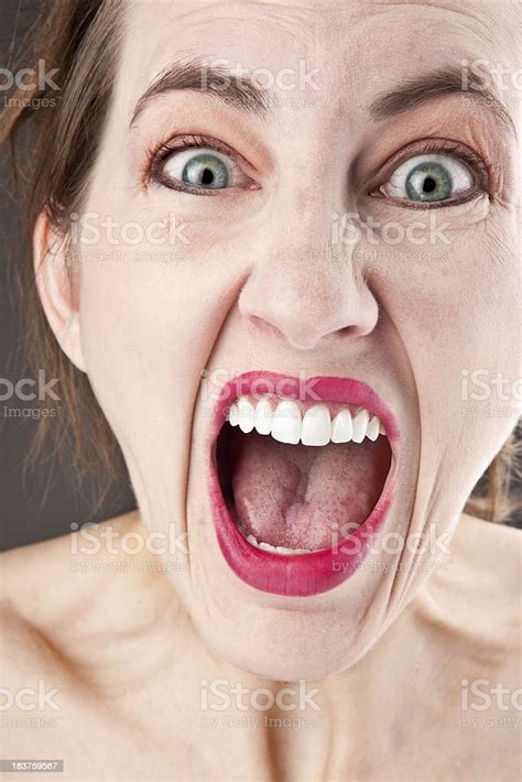 Crazy Screaming Woman Stock Photo Download Image Now 35 39 Years