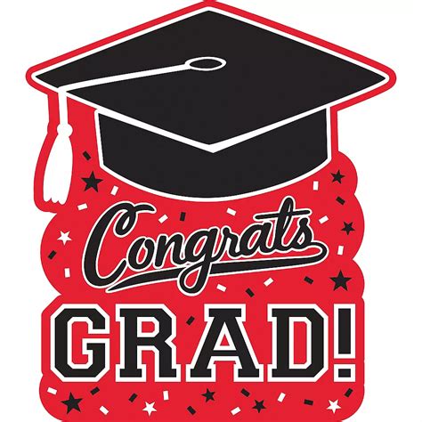 Red Graduation Cutout 11 14in X 14 18in Party City
