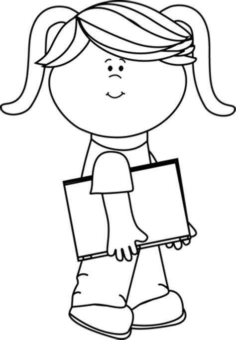 Download High Quality Girl Clipart Black And White Transparent Png