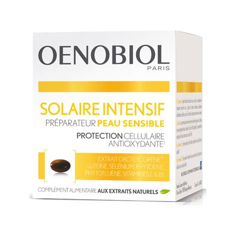Oenobiol Solaire Intensive Skin Nutriprotection Claire 2x30 Capsules