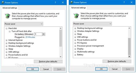 Power Plan Settings Change In Windows 10 Windows 10 Tutorials