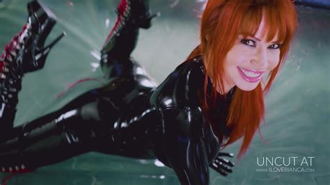 Bianca Beauchamp Black Latex Catsuit And Thigh High Boots Youtube