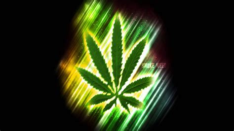 Weed Leaf With Lighting In Black Background Hd Weed Wallpapers Hd