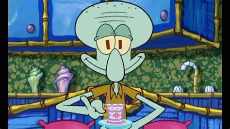 Spongebob Squidward Watches House Fancy While Drinking Tea Youtube