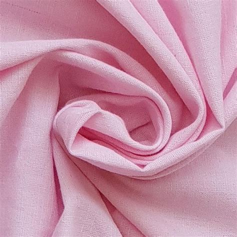 Soft Pink Cotton Linen Fabric By The Yard Decorative Linen Fabric