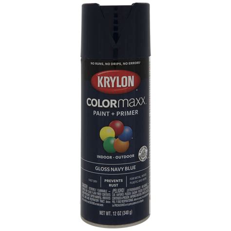 Navy Blue Krylon Colormaxx Gloss Spray Paint And Primer Hobby Lobby