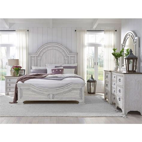 Custom distressed gray bedroom set. Glendale Estates Panel Bedroom Set (Distressed White) by ...