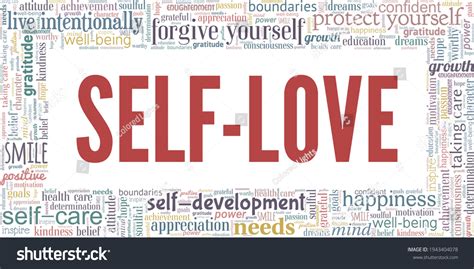 Selflove Vector Illustration Word Cloud Isolated Stock Vector Royalty