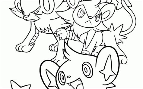 mega luxray coloring pages