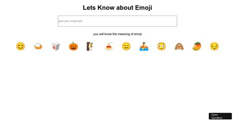 Emoji Meaning Codesandbox