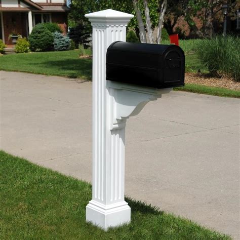 Mayne Manchester White Mailbox Post In The Mailbox Posts Department At