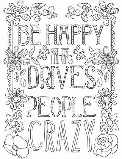 Coloring Quote Pages Adult Inspirational Adults Positive