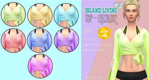 Island Living Top Recolor 2 At Kass Sims 4 Updates
