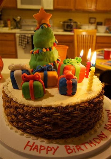 25 of the most beautiful christmas cakes christmas. Basket weave birthday cake with Christmas tree and ...