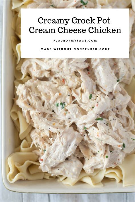 Brush the chicken with the melted butter and sprinkle with salt, pepper, thyme, and garlic. Crock Pot Cream Cheese Chicken Recipe - Flour On My Face