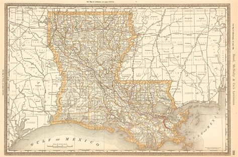 Mcnallys 1891 Map Of Louisiana Art Source International