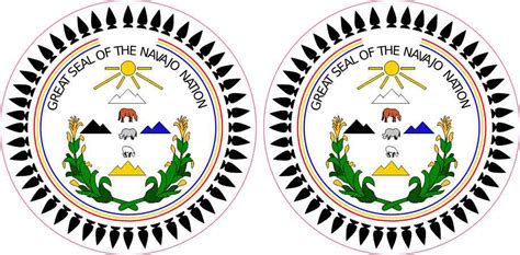 3 X 3 Great Seal Of The Navajo Nation Stickers Car Truck Vehicle Bumper