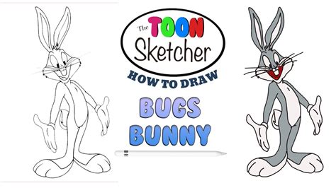 How To Draw Bugs Bunny Step By Step Tutorial Narrated Youtube