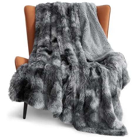 Buy Bedsure Faux Fur Throw Blanket Grey Tie Dye Fuzzy Fluffy Super Soft Furry Plush Decorative