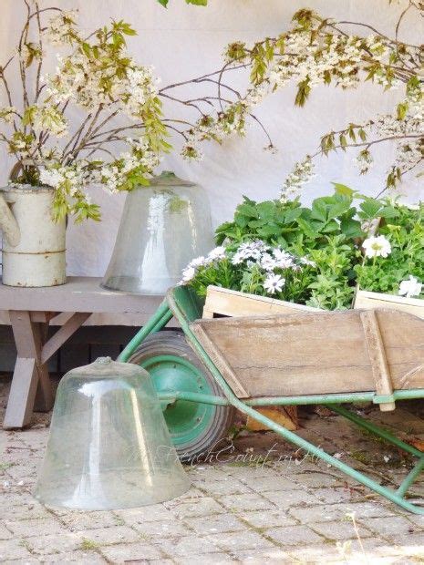 Garden Vignette With Vintage Cloches Garden Cloche My French Country