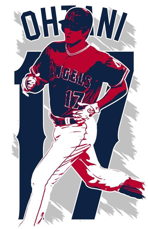 Shohei Ohtani Art Print Los Angeles Angels Free Shipping Baseball