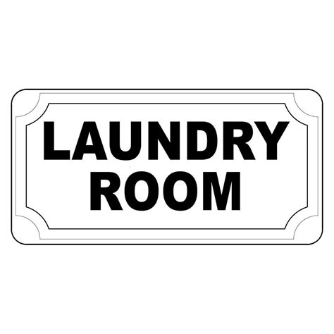 Laundry Room Black Retro Vintage Style Metal Sign 8 In X 12 In With