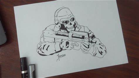 Cod Ghost Drawings